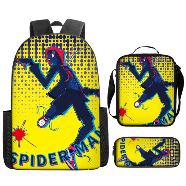 Mochila Infantil Homem-Aranha + Estojo + Lancheira