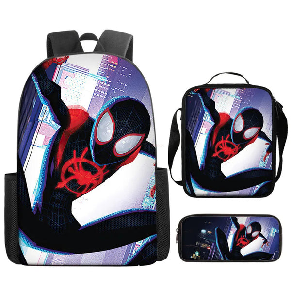 Mochila Infantil Homem-Aranha + Estojo + Lancheira