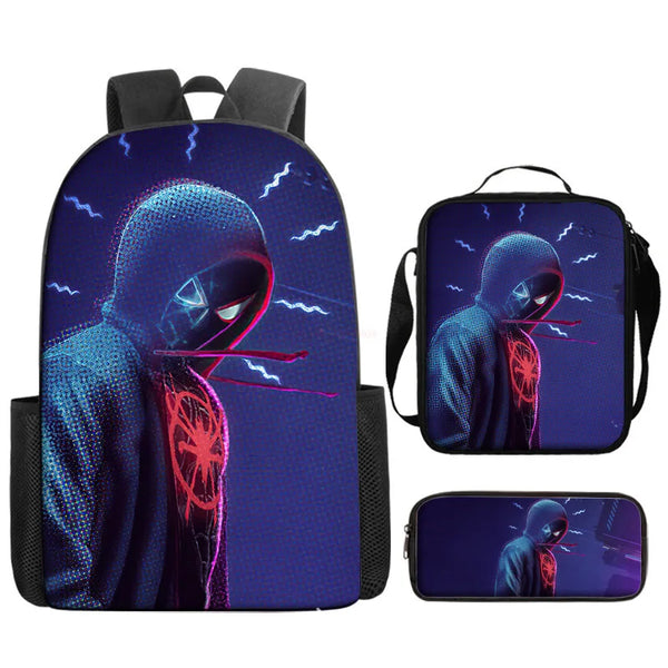 Mochila Infantil Homem-Aranha + Estojo + Lancheira