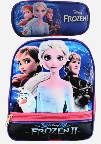 Kit Escolar Infantil Grande Com Rodinha Frozen